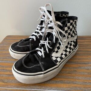 Vans Kids Checkerboard Sk8-Hi High-Top Sneakers - missy / girls size 5